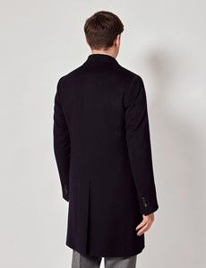Navy Italian Wool Coat - 1913 Collection-preview4