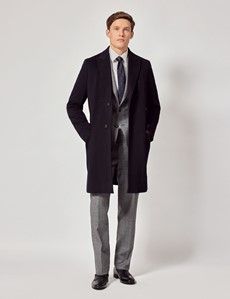 Navy Italian Wool Coat - 1913 Collection-preview8