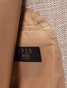 Brown Semi Plain Italian Cotton Blazer - 1913 Collection-preview3