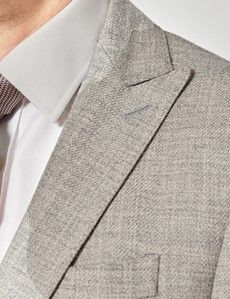 Light Grey Deconstructed Italian Wool Tailored Fit Blazer - 1913 Collection-preview1