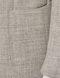 Light Grey Deconstructed Italian Wool Tailored Fit Blazer - 1913 Collection-preview2