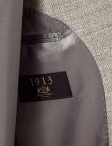 Light Grey Deconstructed Italian Wool Tailored Fit Blazer - 1913 Collection-preview3
