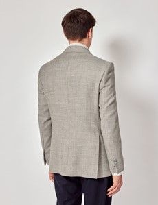 Light Grey Deconstructed Italian Wool Tailored Fit Blazer - 1913 Collection-preview4