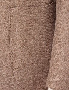Beige Deconstructed Italian Wool Tailored Fit Blazer - 1913 Collection-preview2