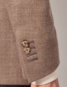 Beige Deconstructed Italian Wool Tailored Fit Blazer - 1913 Collection-preview6