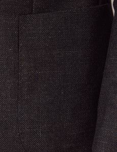 Brown Twist Twill Wool Blend Blazer-preview2