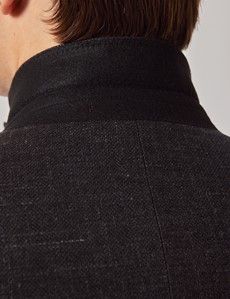 Brown Twist Twill Wool Blend Blazer-preview5