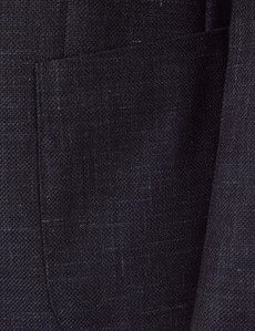 Navy Twist Twill Wool Blend Blazer-preview2