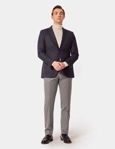 Slim Fit Navy Twist Twill Blazer