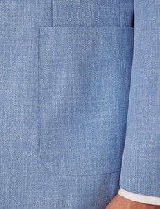 Light Blue Cotton-Wool Blend Blazer - 1913 Collection-preview3