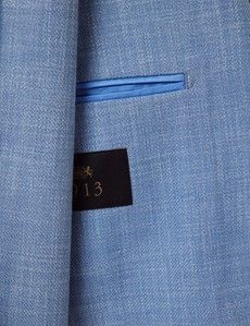 Light Blue Cotton-Wool Blend Blazer - 1913 Collection-preview4