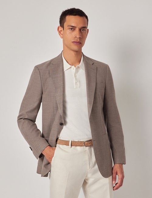 Brown Cotton-Wool Blend Blazer - 1913 Collection