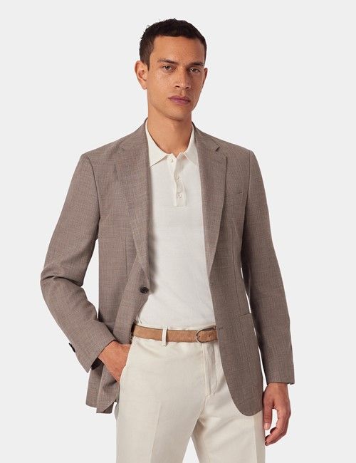 Brown Cotton-Wool Blend Blazer - 1913 Collection