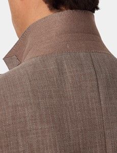 Brown Cotton-Wool Blend Blazer - 1913 Collection-preview6