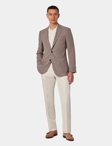 Brown Cotton-Wool Blend Blazer - 1913 Collection-preview8