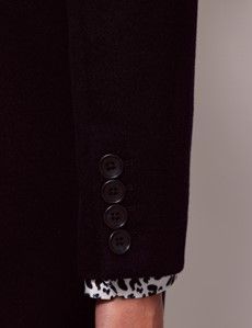 Navy Single Breasted Wool Overcoat-preview8