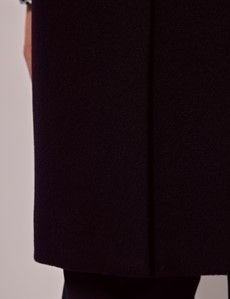 Navy Single Breasted Wool Overcoat-preview9