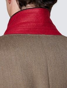 Men's Camel Covert Coat - 100% Wool-preview1