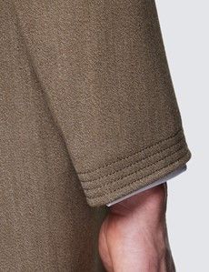 Men's Camel Covert Coat - 100% Wool-preview2