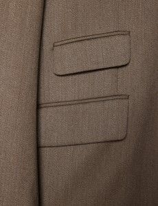 Men's Camel Covert Coat - 100% Wool-preview8