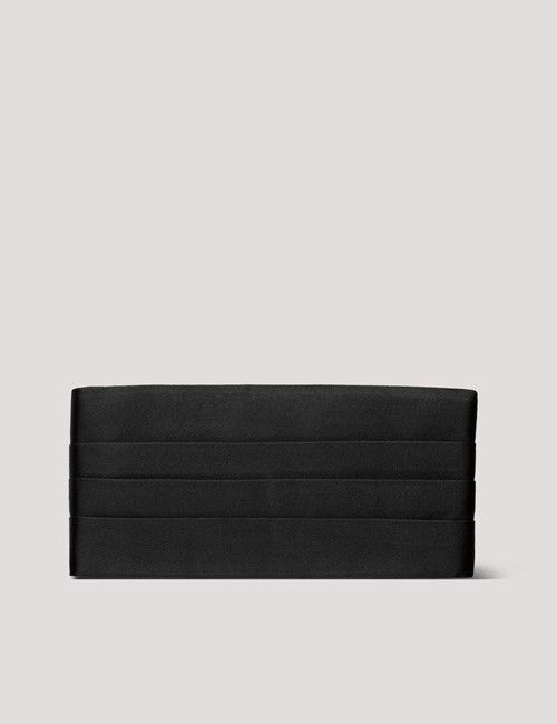 Black Repp Silk Cummerbund