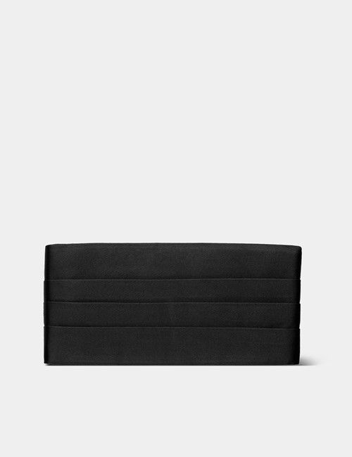 Black Repp Silk Cummerbund