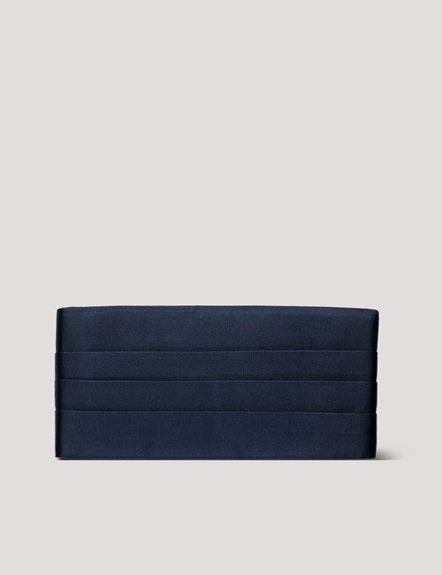 Navy Repp Silk Cummerbund