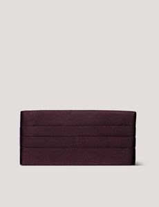 Burgundy Repp Silk Cummerbund