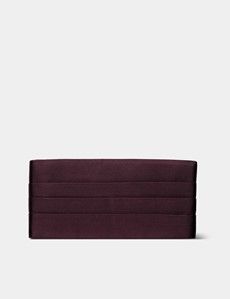 Burgundy Repp Silk Cummerbund