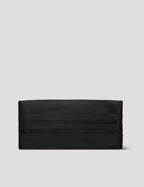 Black Spun Silk Cummerbund