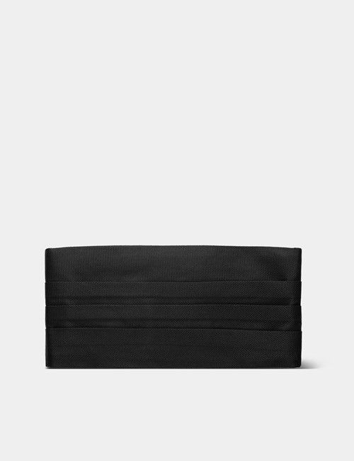 Black Spun Silk Cummerbund