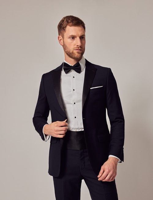100% Silk Plain Black Cummerbund