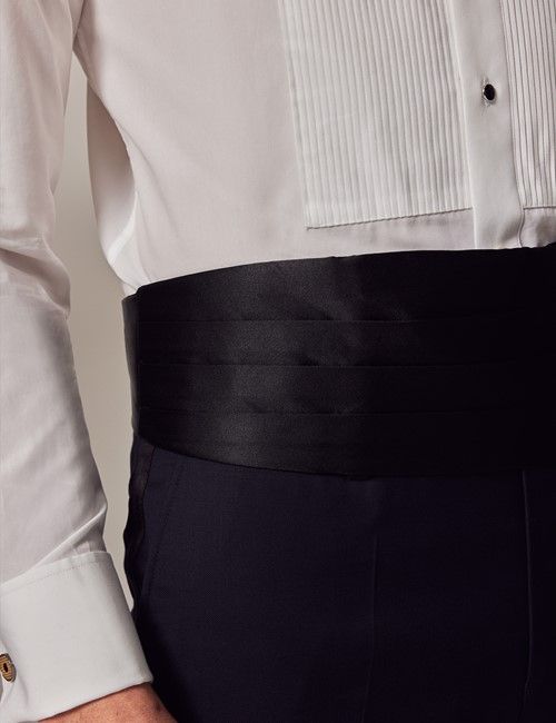 100% Silk Plain Black Cummerbund-preview