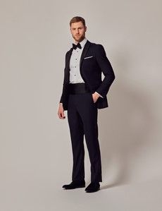 100% Silk Plain Black Cummerbund-preview4