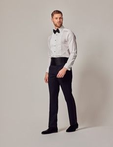 100% Silk Plain Black Cummerbund-preview3