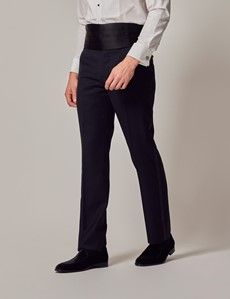 100% Silk Plain Black Cummerbund-preview2