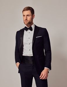 100% Silk Plain Black Cummerbund-preview5