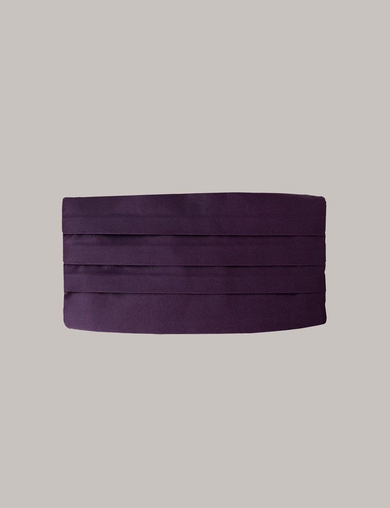 Wine Plain Silk Cummerbund