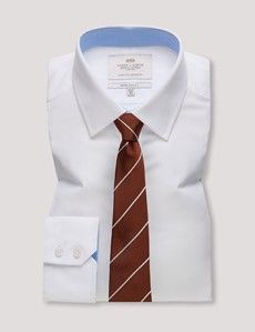 Extra Slim Fit White Shirt - Contrast Detail