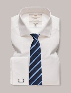 White Extra Slim Shirt - Windsor Collar - Double Cuff-preview2