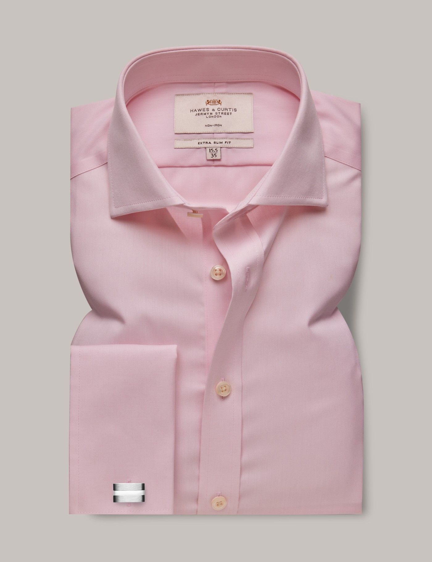Extra Slim Fit Pink Twill Non-Iron Shirt-preview