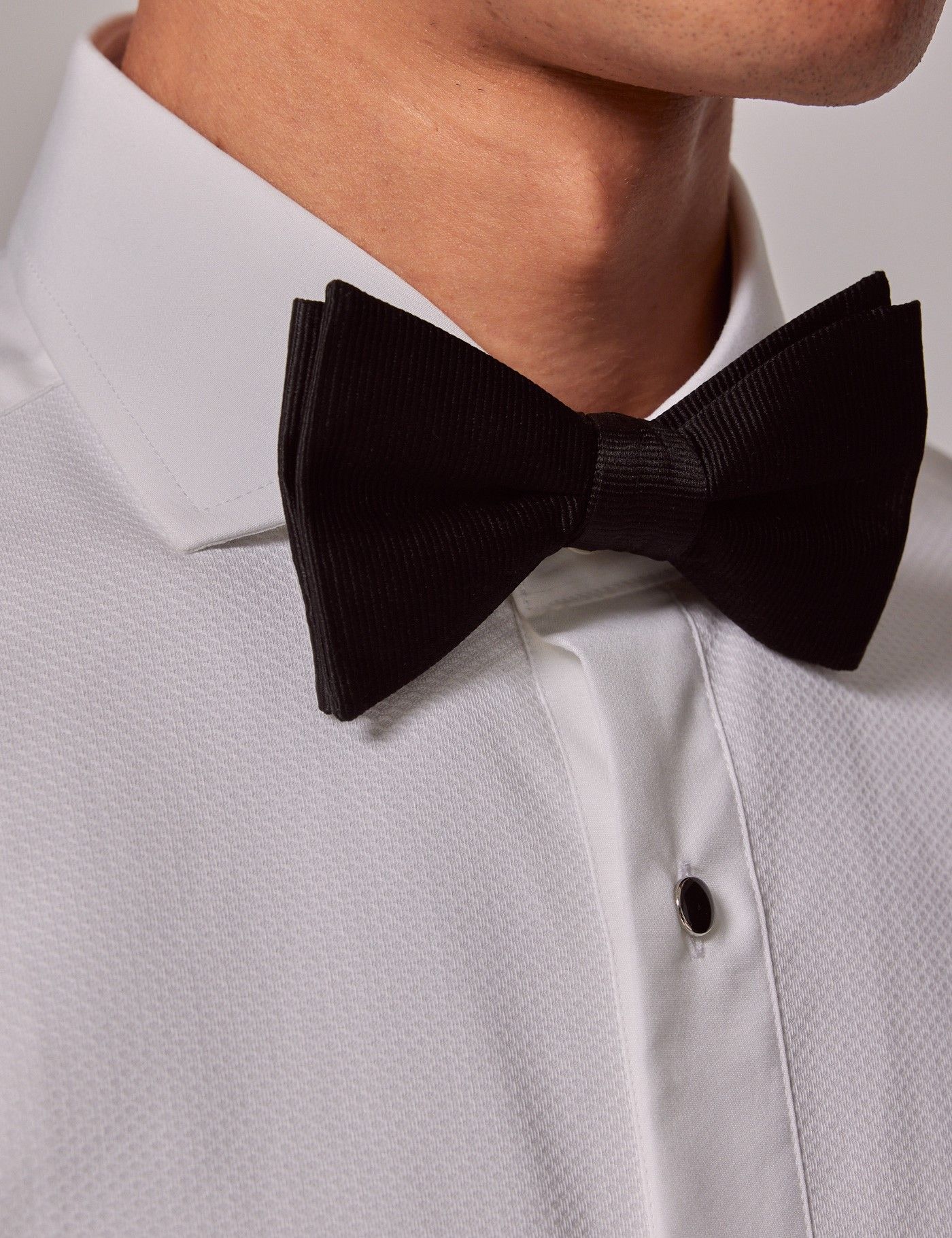 Extra Slim Fit White Waffle Evening Shirt-preview
