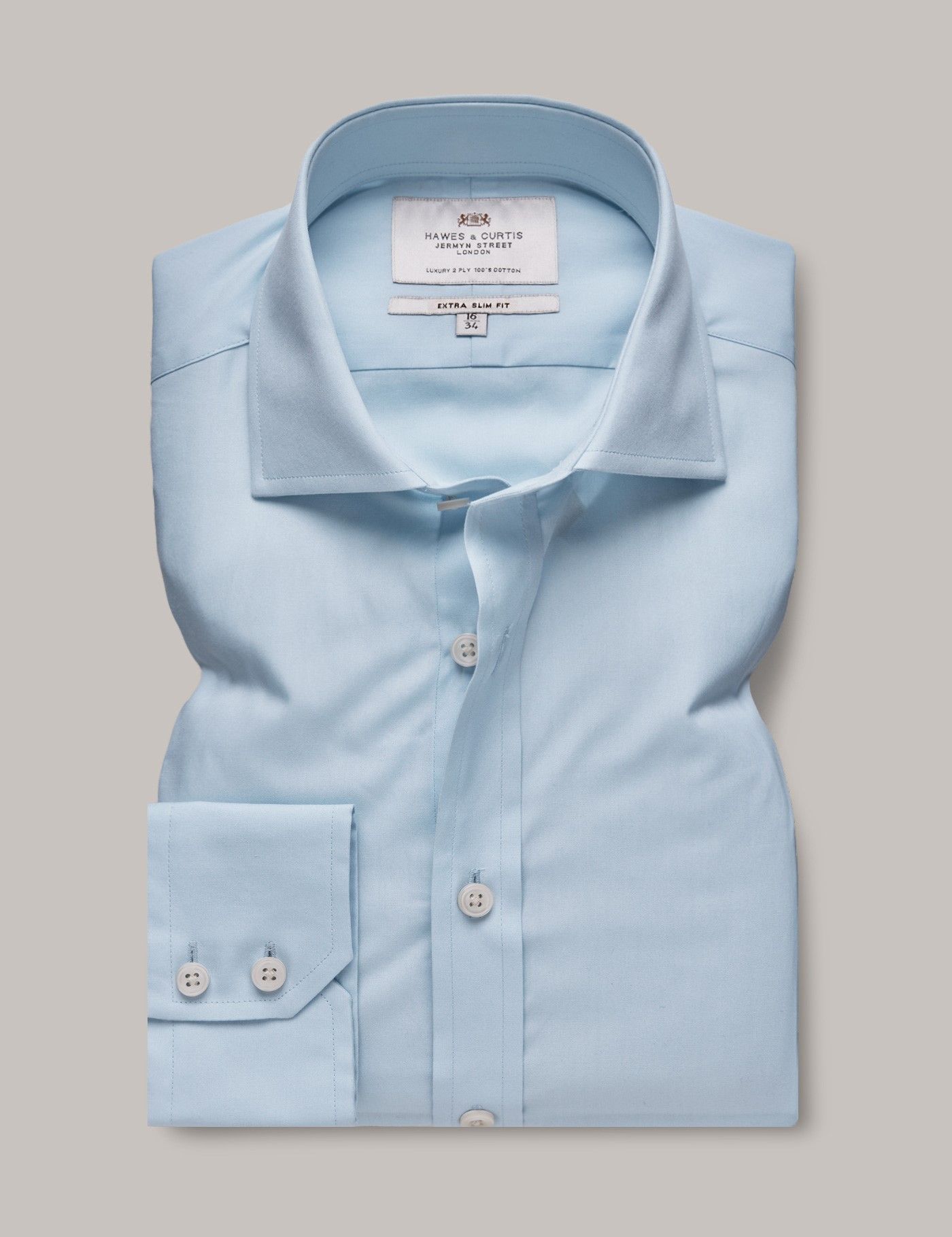 Extra Slim Fit Blue Poplin Shirt-preview