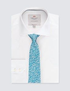 Formal White Poplin Extra Slim Shirt - Windsor Collar