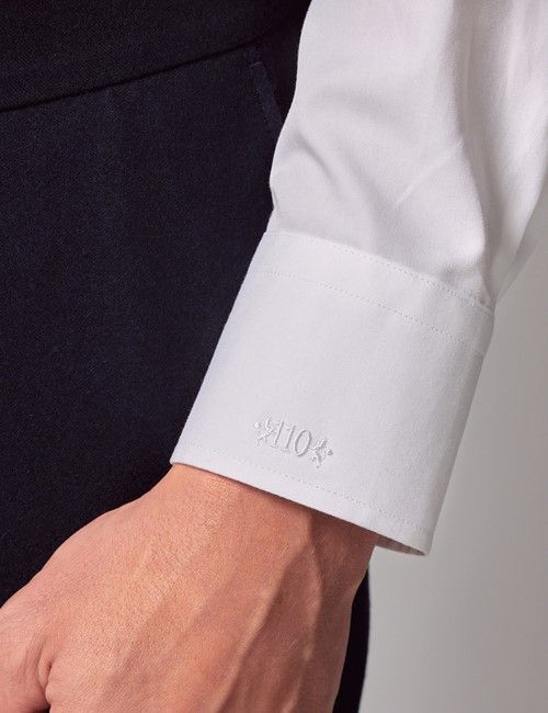 110th Anniversary White Poplin Extra Slim Shirt – Windsor Collar-preview