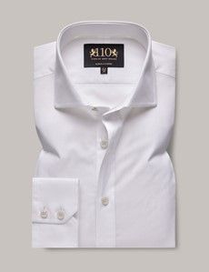 Extra Slim White Poplin Shirt - 110th Anniversary
