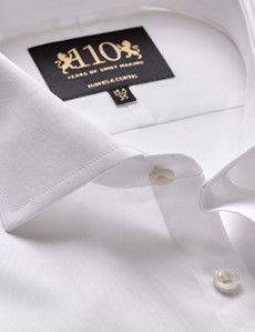 Extra Slim White Poplin Shirt - 110th Anniversary