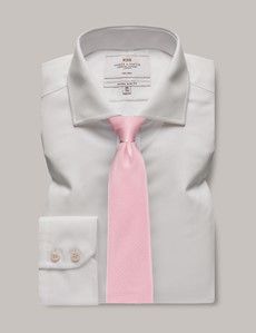 Extra Slim Fit White Twill Non-Iron Shirt