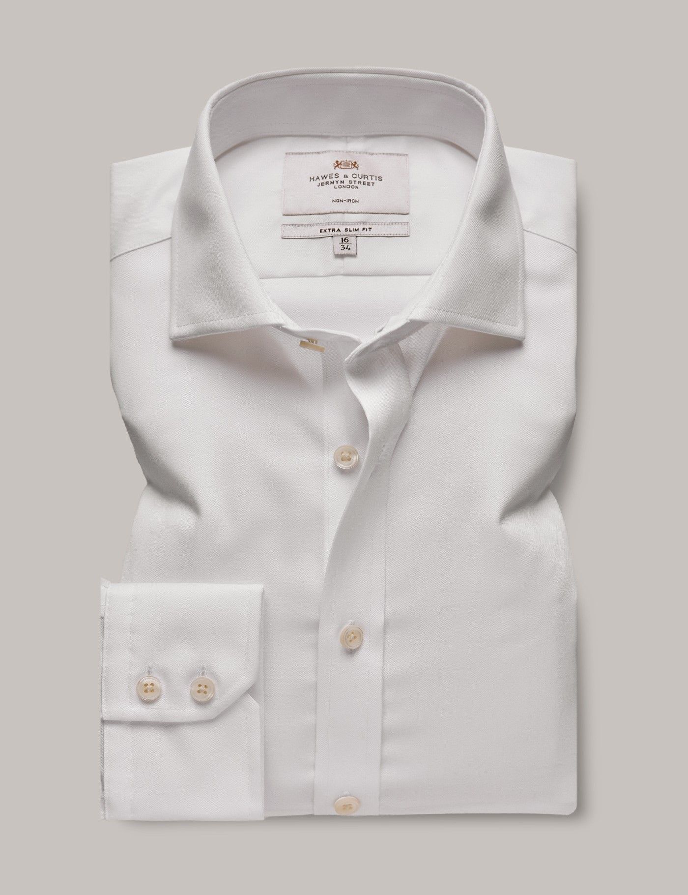 Extra Slim Fit White Twill Non-Iron Shirt-preview