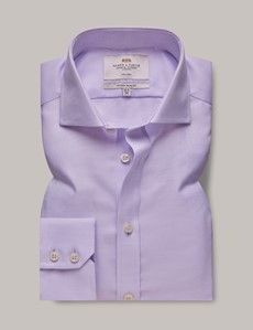 Extra Slim Fit Lilac & White Non-Iron Shirt
